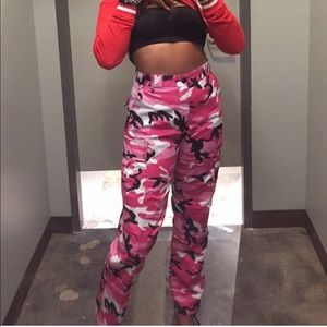 Pink camo pants